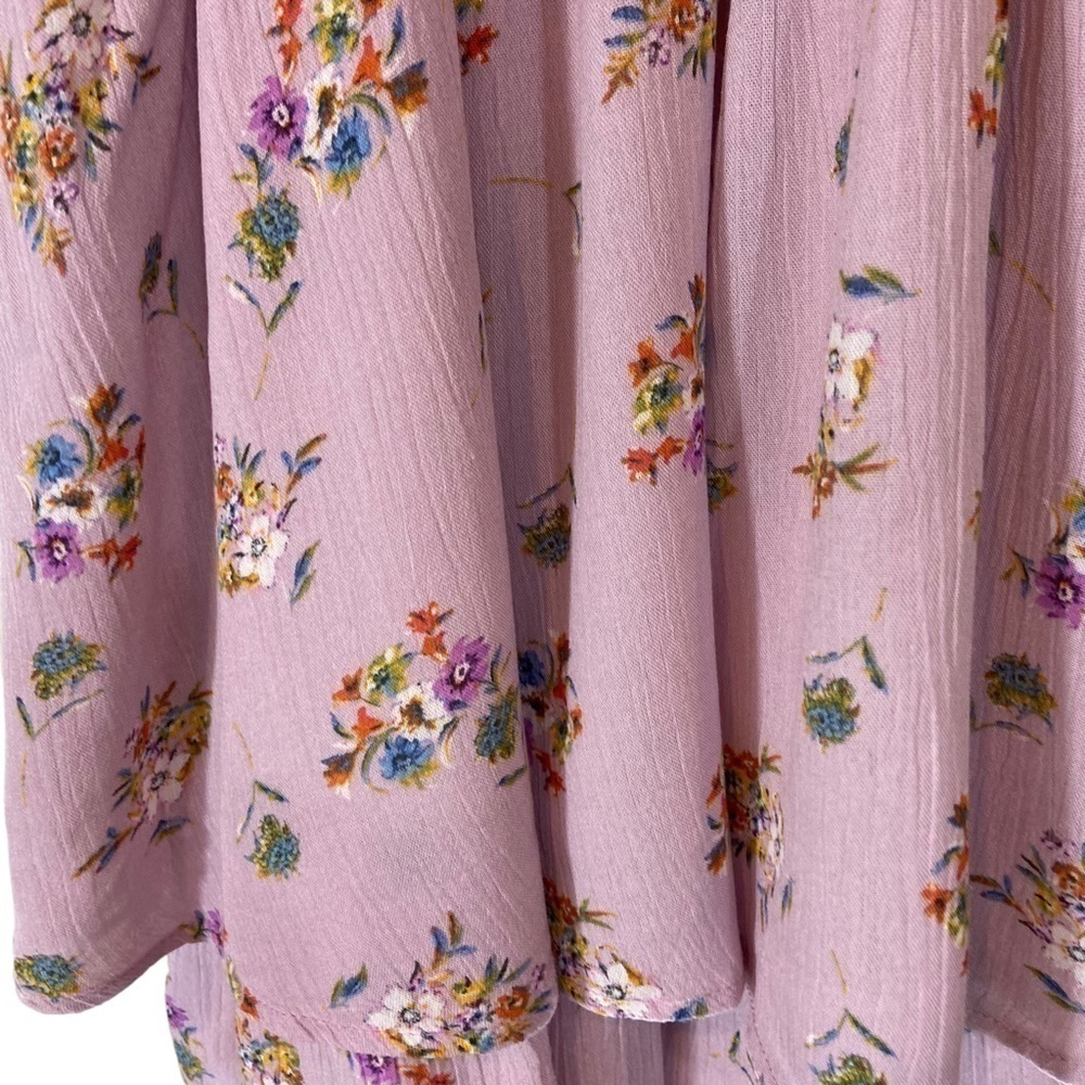 French Grey Smocked Floral Sundress NWOT - Picture 9 of 10